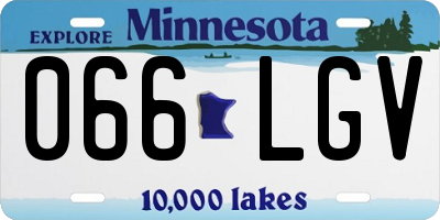MN license plate 066LGV