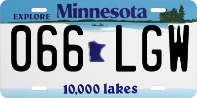 MN license plate 066LGW