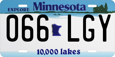 MN license plate 066LGY