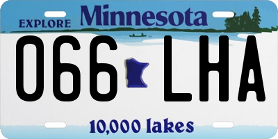 MN license plate 066LHA