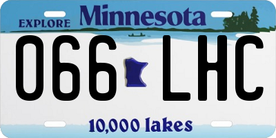 MN license plate 066LHC