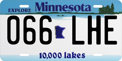 MN license plate 066LHE