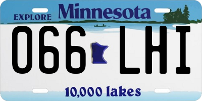 MN license plate 066LHI