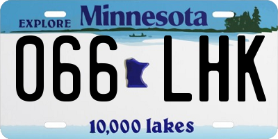 MN license plate 066LHK