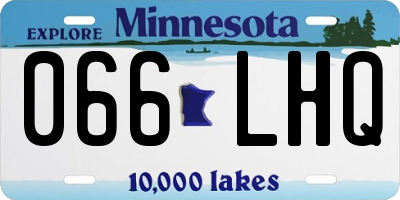 MN license plate 066LHQ