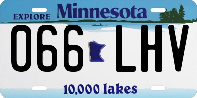 MN license plate 066LHV