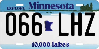 MN license plate 066LHZ