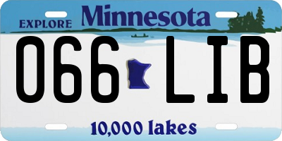 MN license plate 066LIB