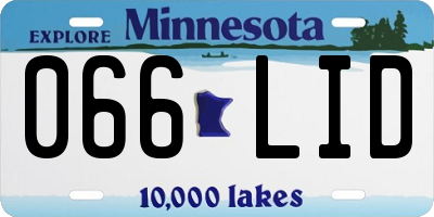 MN license plate 066LID