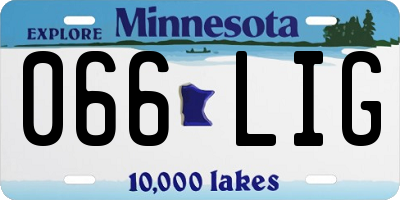 MN license plate 066LIG