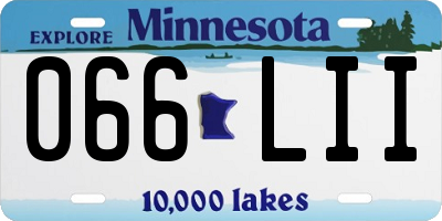 MN license plate 066LII