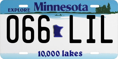 MN license plate 066LIL