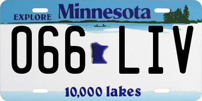 MN license plate 066LIV