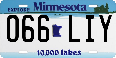 MN license plate 066LIY