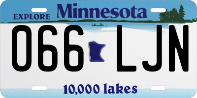 MN license plate 066LJN