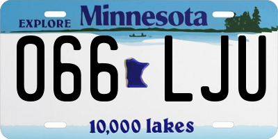 MN license plate 066LJU