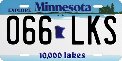 MN license plate 066LKS