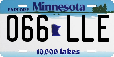 MN license plate 066LLE