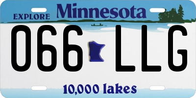 MN license plate 066LLG