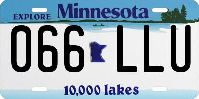 MN license plate 066LLU