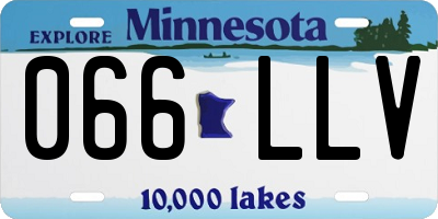 MN license plate 066LLV