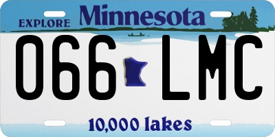 MN license plate 066LMC