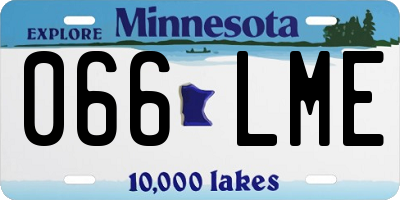 MN license plate 066LME