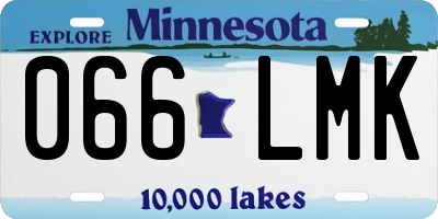 MN license plate 066LMK