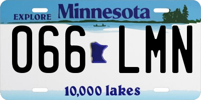 MN license plate 066LMN