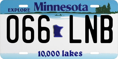 MN license plate 066LNB