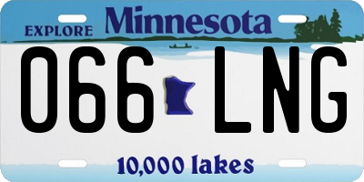 MN license plate 066LNG