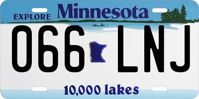 MN license plate 066LNJ