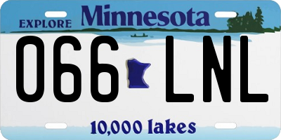 MN license plate 066LNL