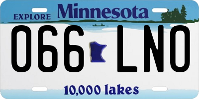 MN license plate 066LNO