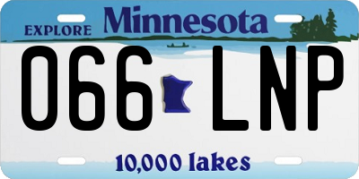 MN license plate 066LNP