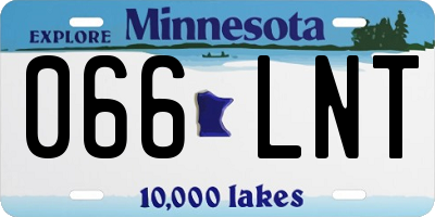 MN license plate 066LNT