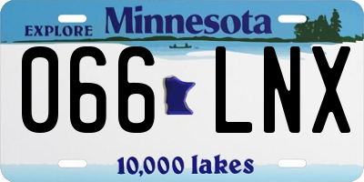 MN license plate 066LNX