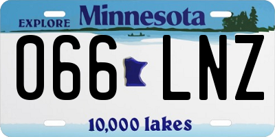 MN license plate 066LNZ