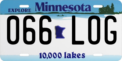 MN license plate 066LOG