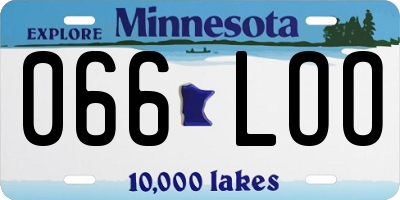 MN license plate 066LOO