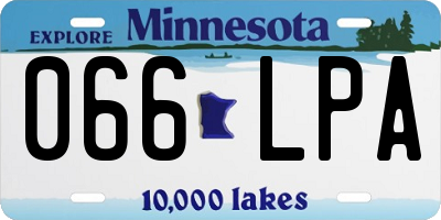 MN license plate 066LPA