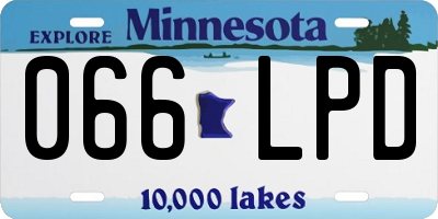 MN license plate 066LPD
