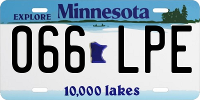 MN license plate 066LPE