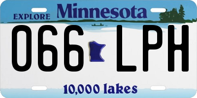 MN license plate 066LPH