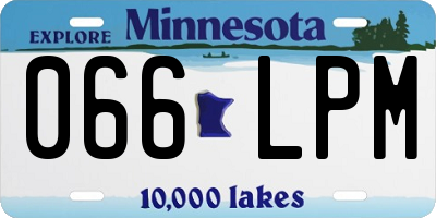 MN license plate 066LPM