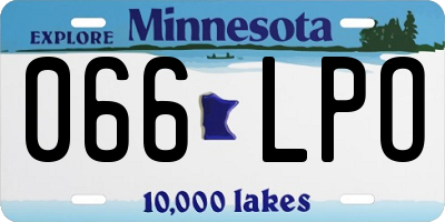 MN license plate 066LPO