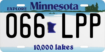 MN license plate 066LPP