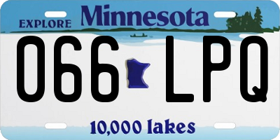 MN license plate 066LPQ
