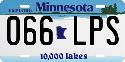 MN license plate 066LPS
