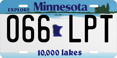 MN license plate 066LPT